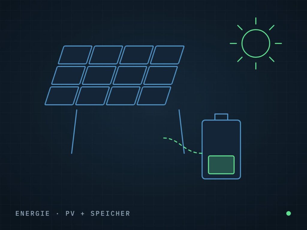 PV-Carport mit Batteriespeicher